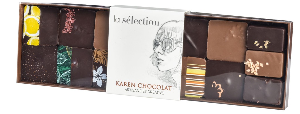 [251023_9329] Réglette sélection – 15 chocolats (120g)